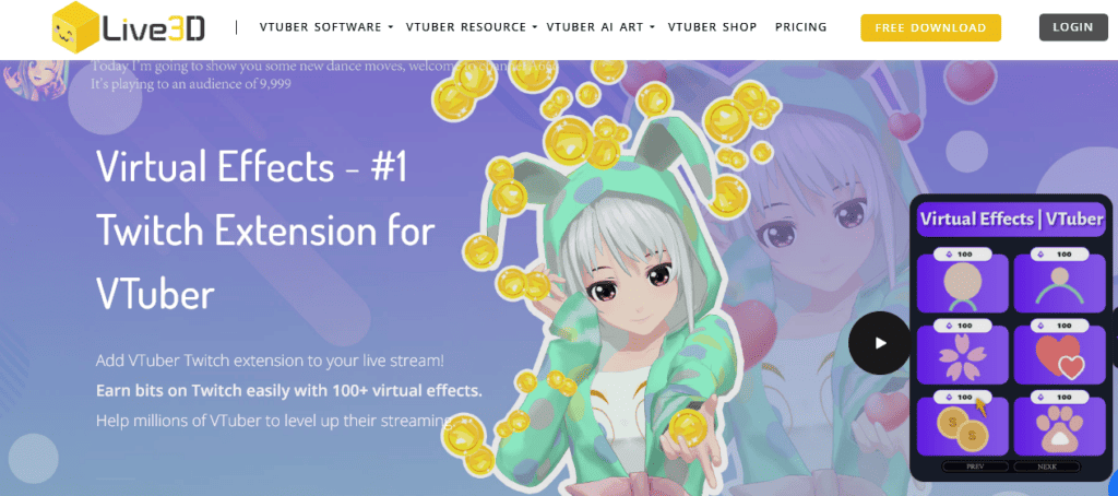 VTuber Visual Effect and Twitch Extension