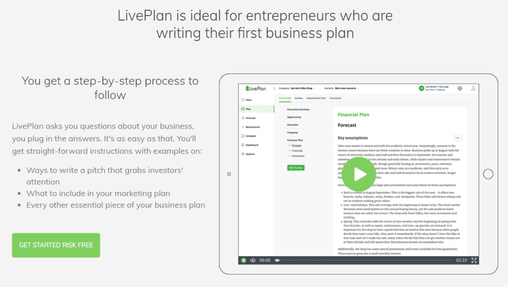 10 AI Business Plan Generator-LivePlan