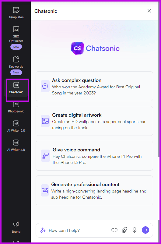Writesonic review-Chatsonic features