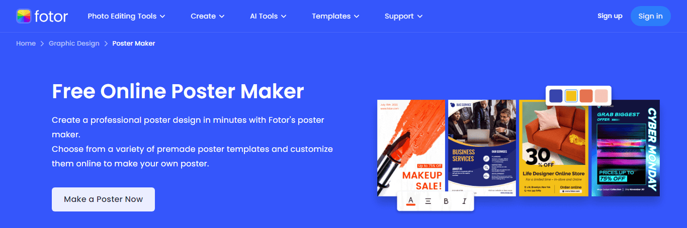 AI Tools for Poster Design-Fotor
